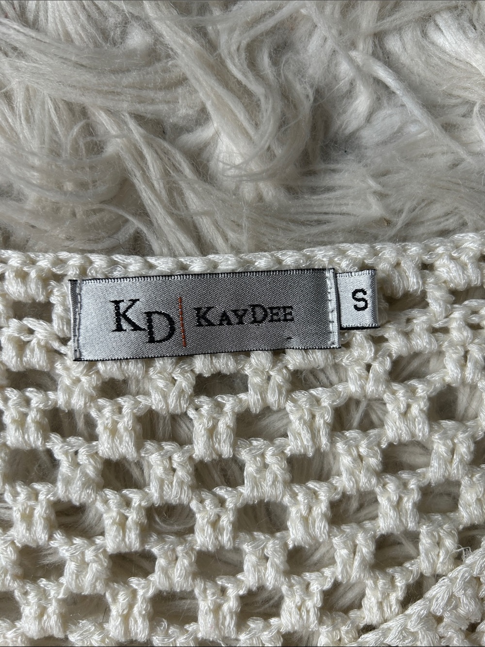 Vintage Coquette Cream Crochet Cardigan - Picture 5 of 6
